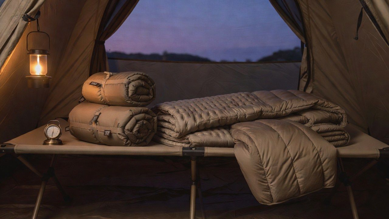 A frosty morning sleeping setup in a pine forest — the coldest hours are 3-5 a.m., well after your body stops generating heat