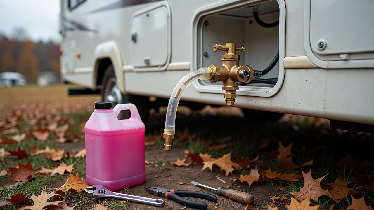 Camco Permanent Pump Converter Winterizing Kit - 3-Way Valve