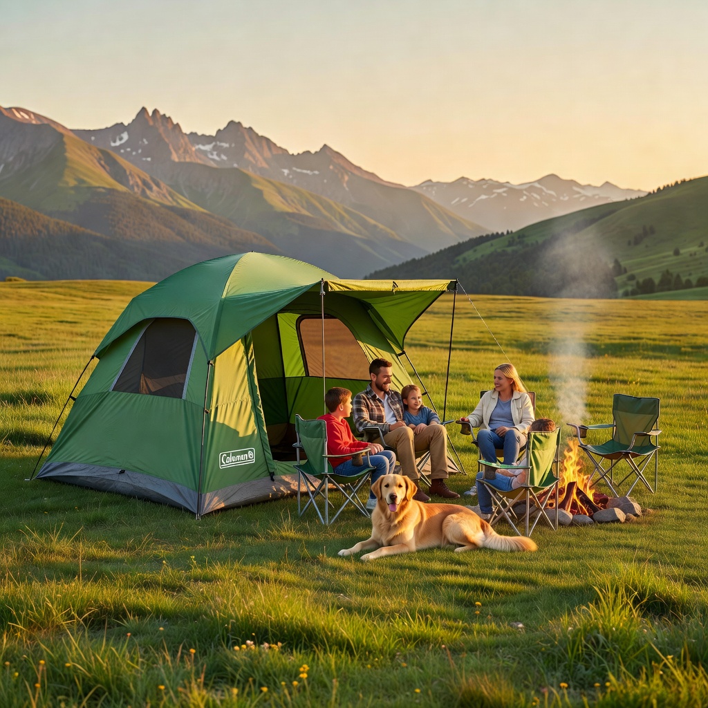 Coleman 4/6/8/10 Person Instant Camping Tent with 1-Minute Setup, Large Family Tent with Pre-Attached Poles, Air Vent, & Carry Bag, Sets Up in About 6