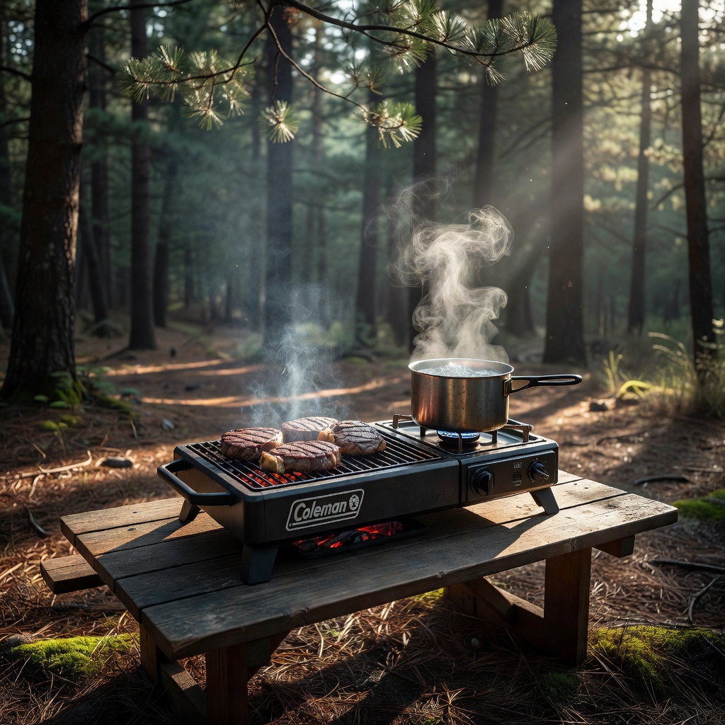Coleman Tabletop 2-in-1 Grill & Stove — Propane Camping Grill and Stove