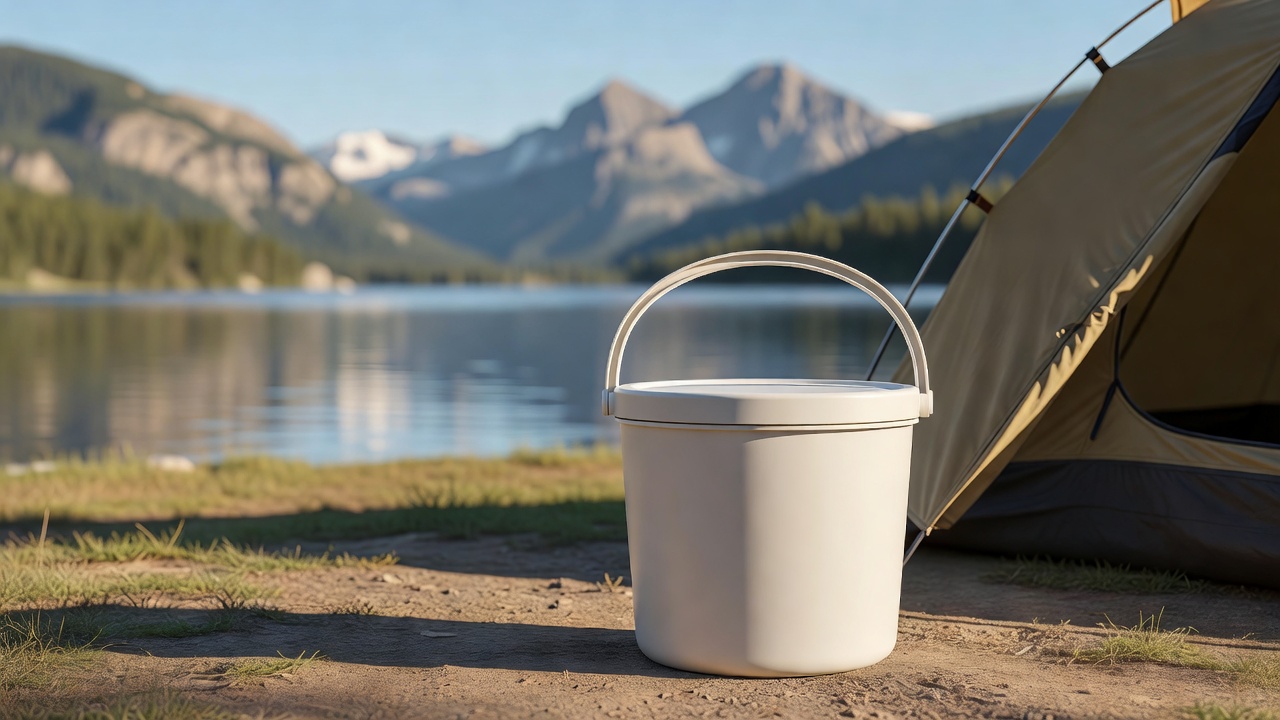 Camco Portable 5-Gallon Toilet Bucket with Seat, Lid and Carry Handle