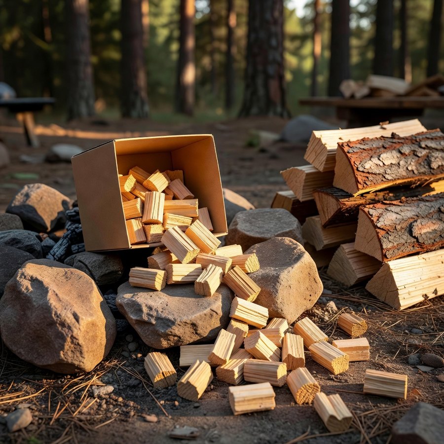 Lightning Nuggets AN100-2 Fire Starters — 200 Pine and Wax Nuggets, 15-Minute Burn Each