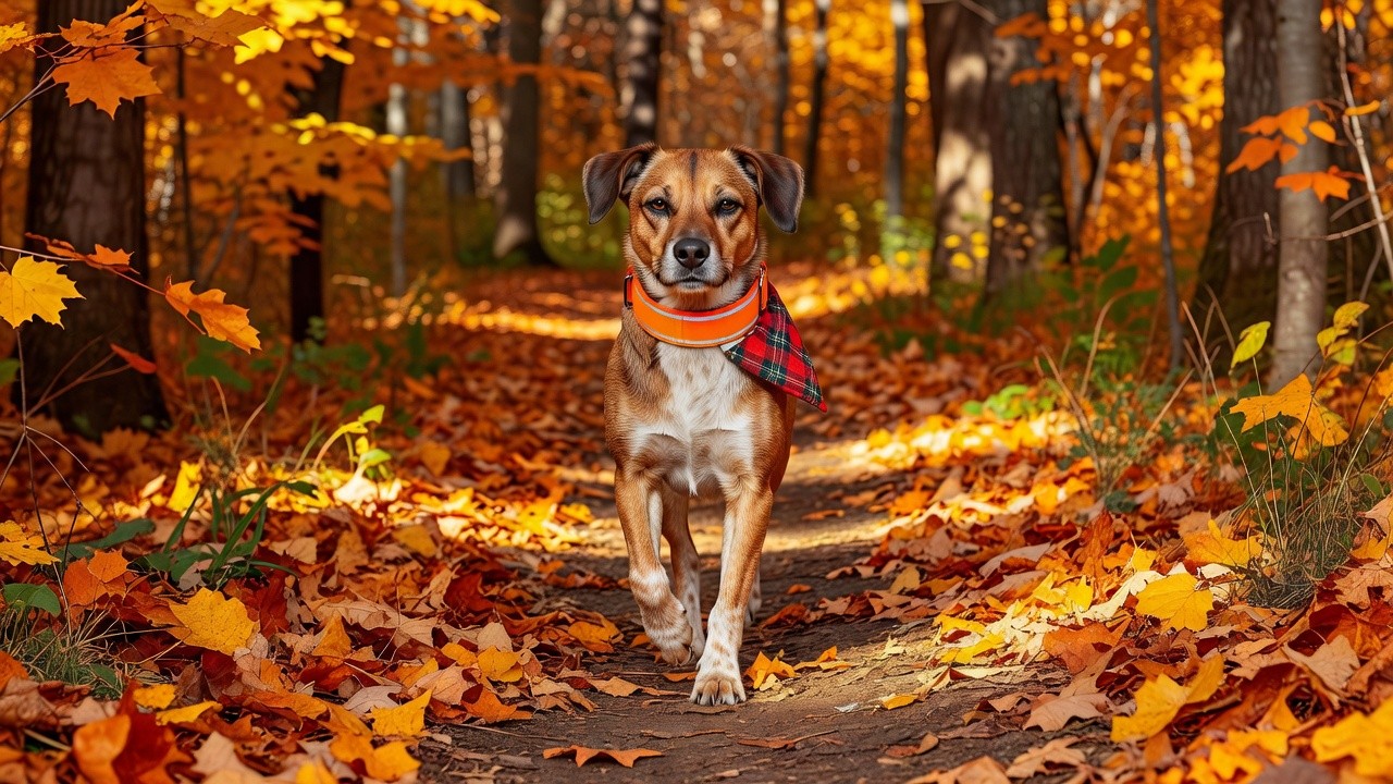 SPOT THE DOG! Reflective Dog Collar — Reversible High-Visibility Blaze Orange Safety Collar