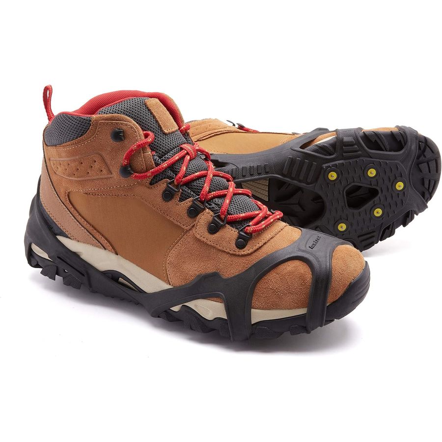 ICETRAX V3 Tungsten Crampons, Ice Cleats for Shoes and Boots - Non-Slip Shoe Grippers with Reflective Heel