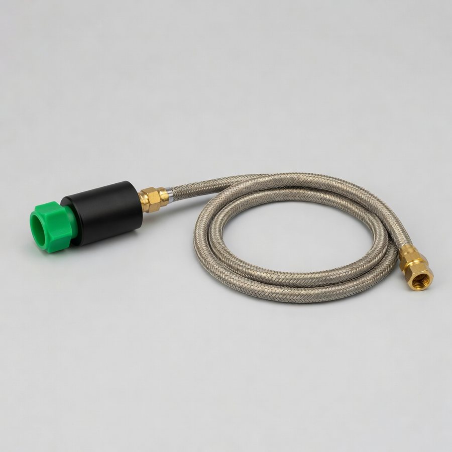 Flame King 5-Ft QCC1 Low-Pressure Propane Regulator with Braided Hose