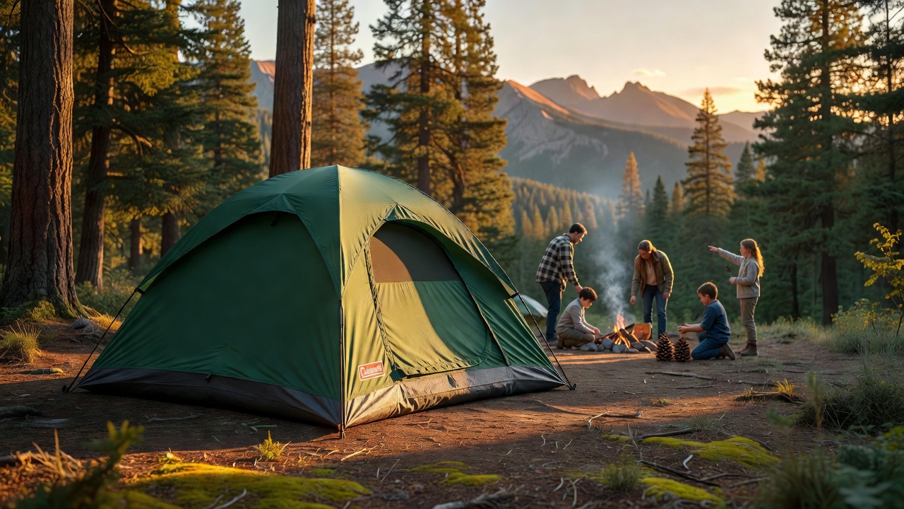 Coleman Skydome 4-Person Camping Tent (Evergreen)