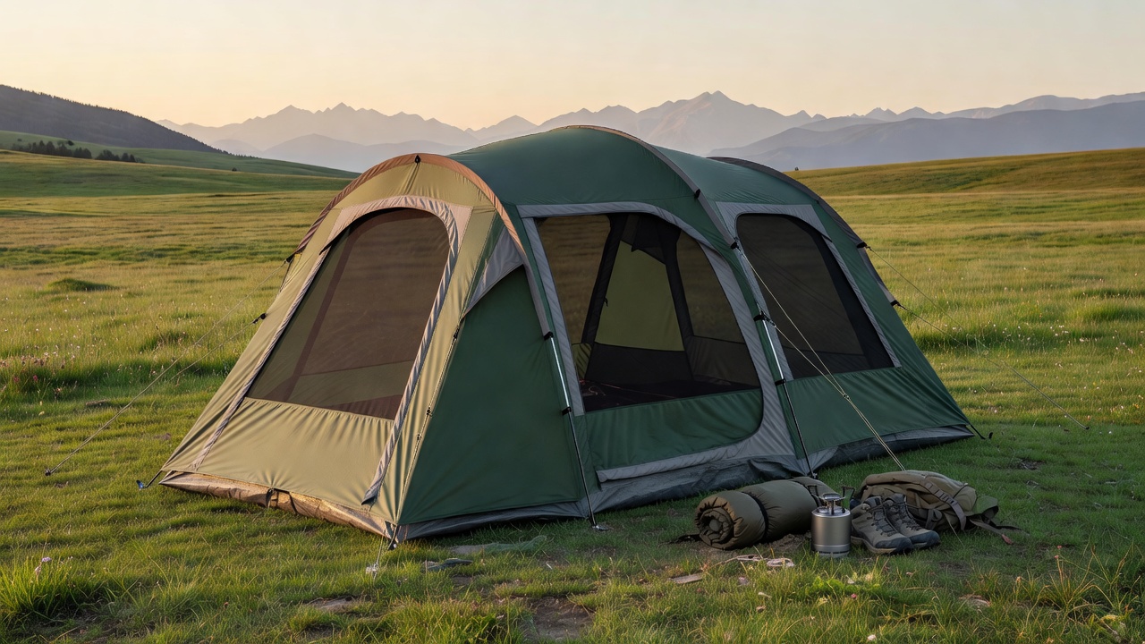 UNP Tents 6 Person Waterproof Windproof Easy Setup Family Camping Tent