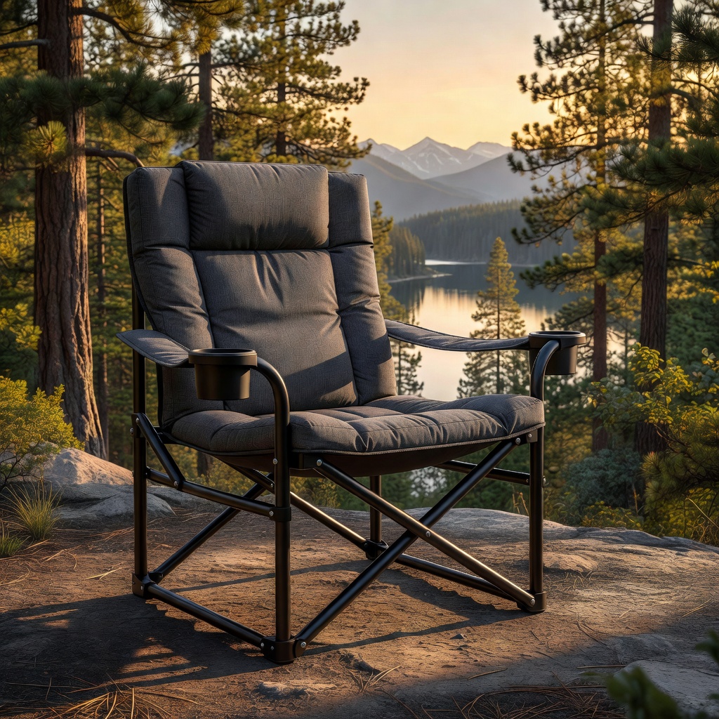 SUNNYFEEL XXL Oversized Camping Chair Heavy Duty 500 LBS for Big Tall People Padded Folding Chair