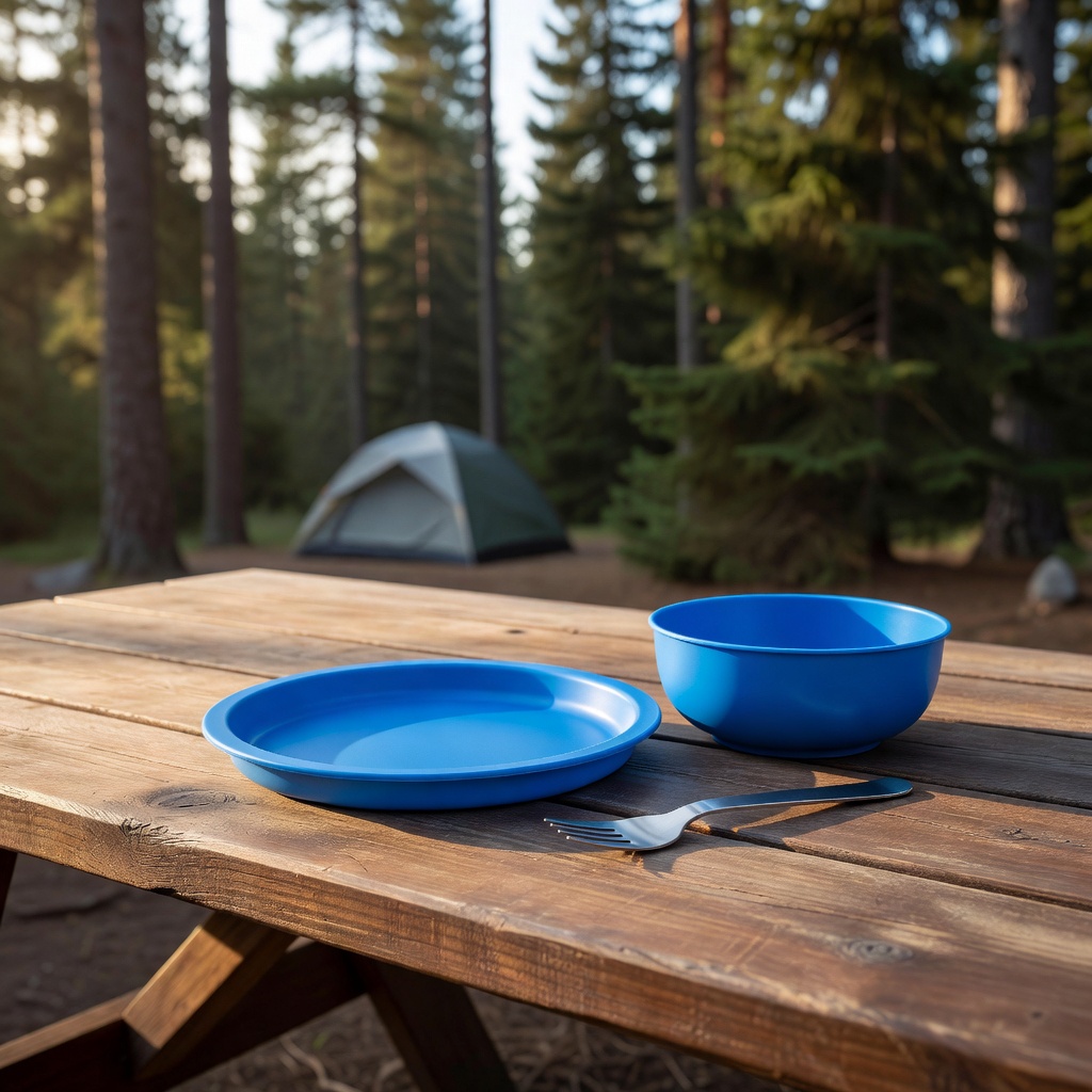 UCO 4-Piece Camping Mess Kit with Bowl, Plate and 3-in-1 Spork