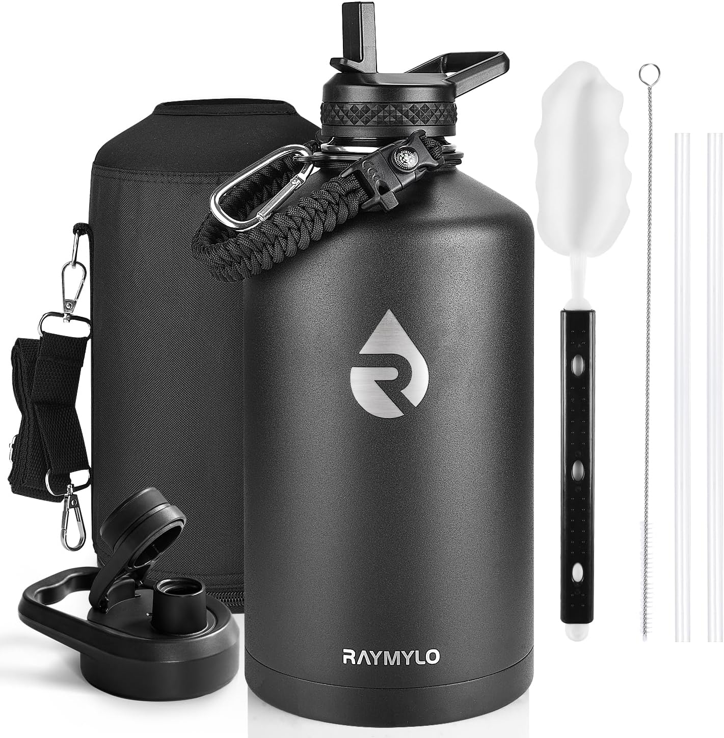 RAYMYLO One Gallon Water Bottle Insulated, Triple Walled Vacuum Stainless Steel