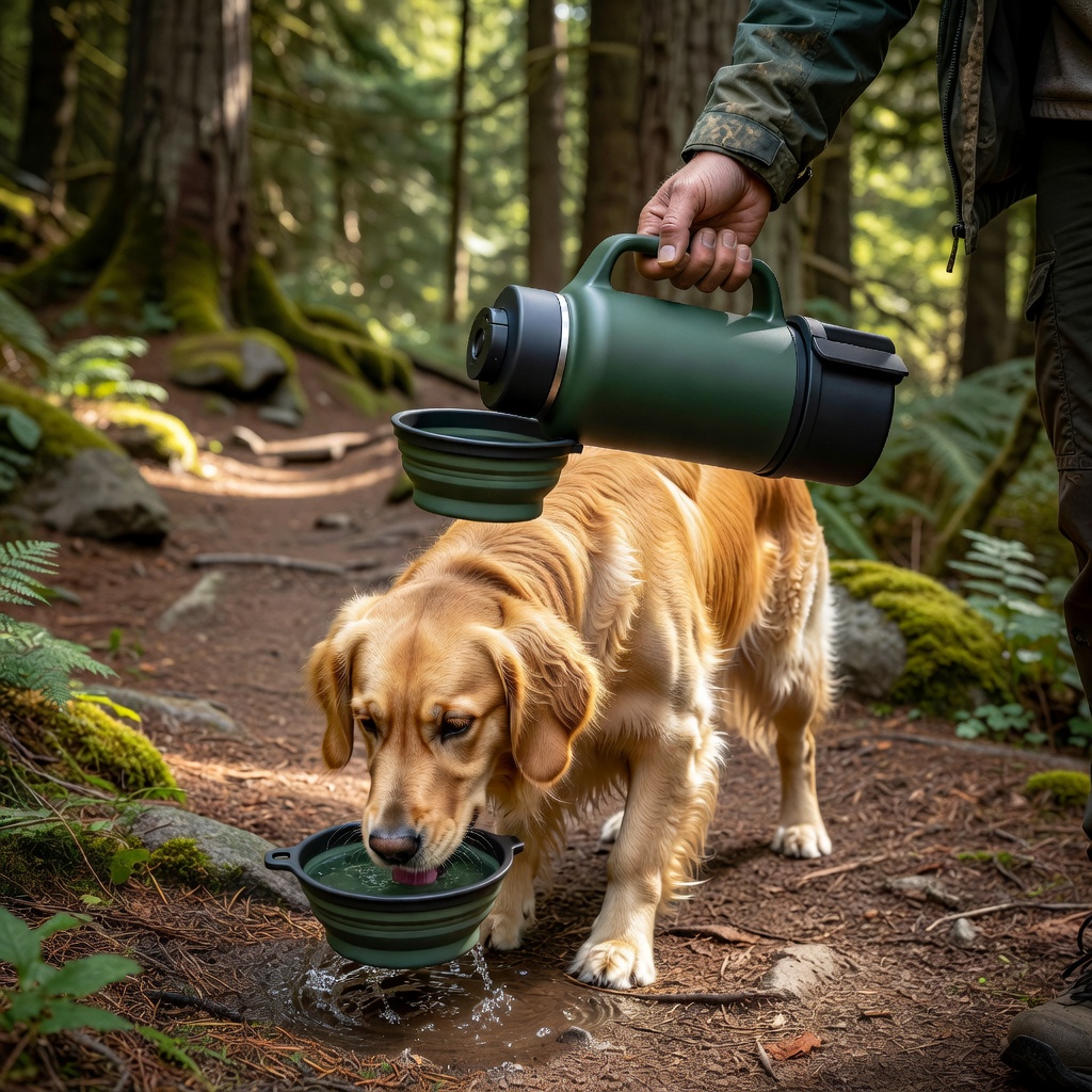 Cibaabo Dog Water Bottle Portable with Food Container & Filter