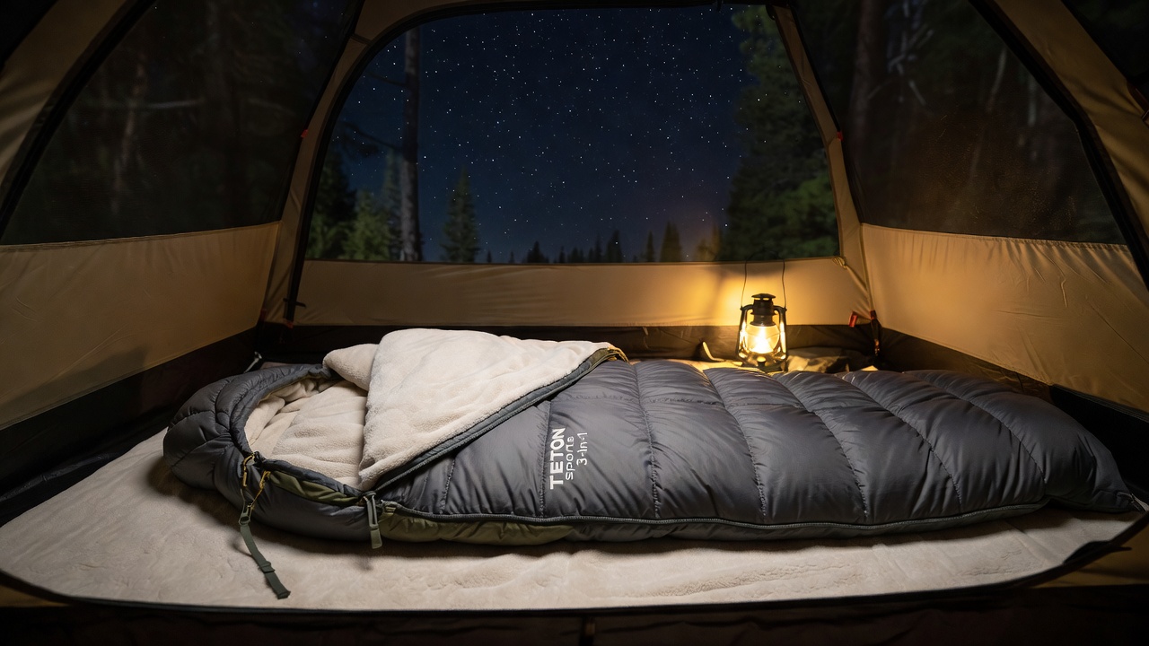 TETON Sports Polara 3-in-1 0°F Sleeping Bag with Fleece Liner