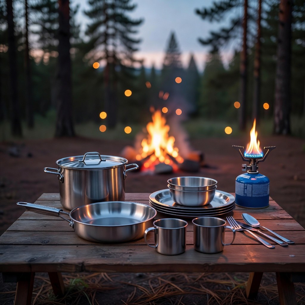 Camping meals for kids are best served build-your-own style at a picnic table