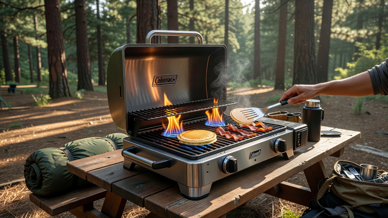 Coleman RoadTrip 225 Portable Tabletop Propane Grill, 2-Burner