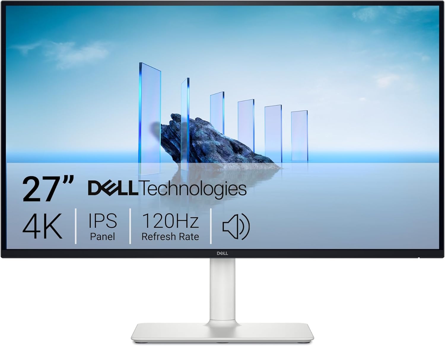 Dell 27 Plus 4K Monitor - S2725QS - 27-inch 4K (3840 x 2160) 120Hz 16:9 Display, IPS Panel, AMD FreeSync Premium, sRGB 99%, Integrated Speakers, 1500:
