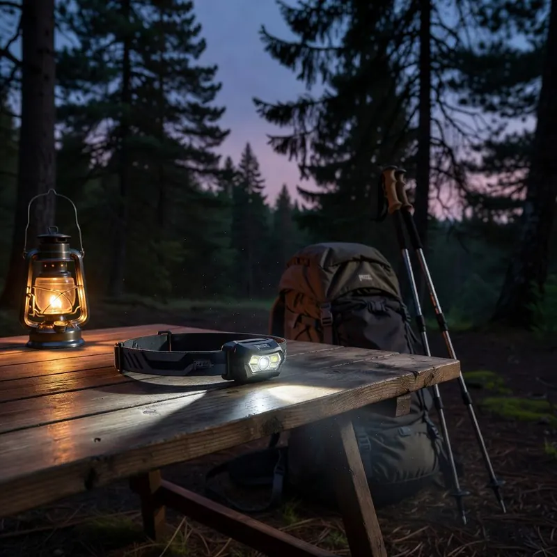Petzl ACTIK CORE rechargeable headlamp for RV and tent camping