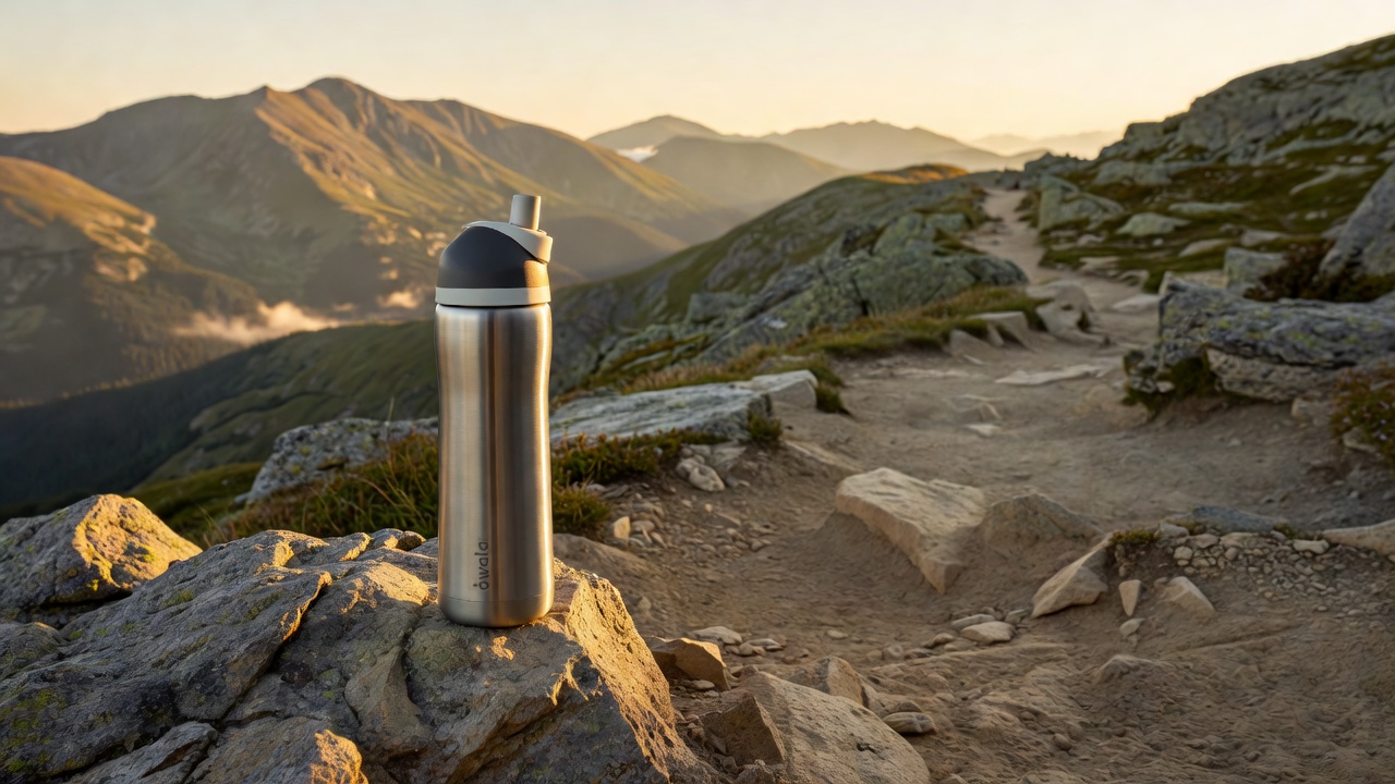 Owala FreeSip Sway Insulated Stainless Steel Water Bottle with Two-Way Spout, Built-In Straw and Bucket Handle, Made for Travel, School, and Sports, 4