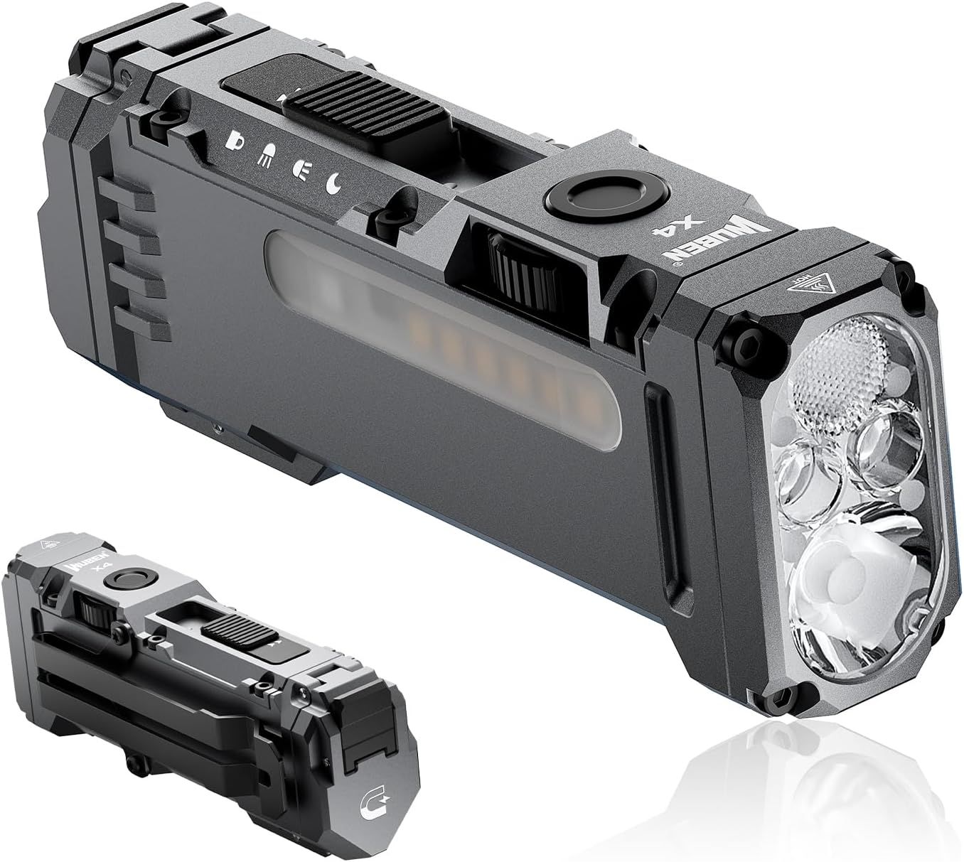 WUBEN X4 EDC Flashlight — 1500 Lumens, RGB Side Light, USB-C