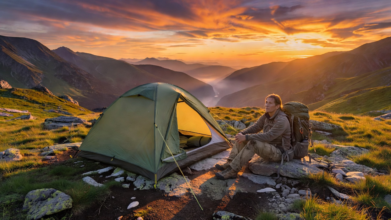 Night Cat 2-Person Backpacking Tent Lightweight Waterproof