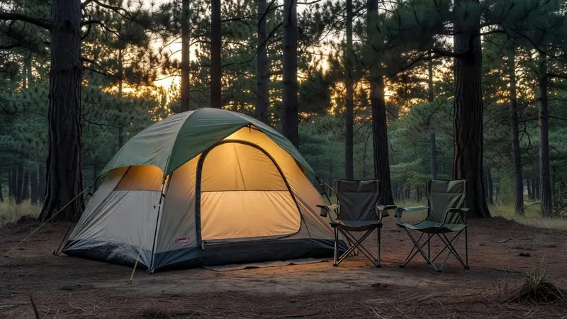 Coleman Skydome 4-Person Camping Tent with LED Lighting | Weatherproof Pre-Attached โ Couples and small families who want