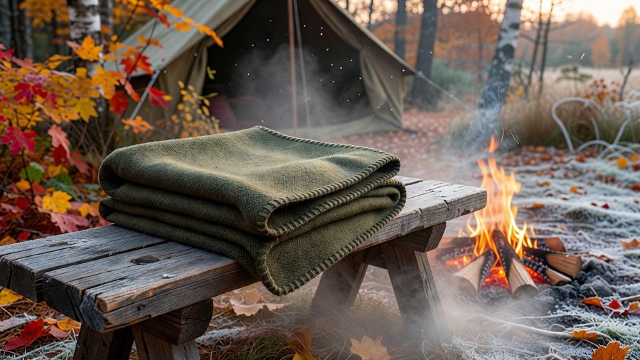 Arcturus Military Wool Blanket — Twin 64 x 88 in, Washable Camp Blanket