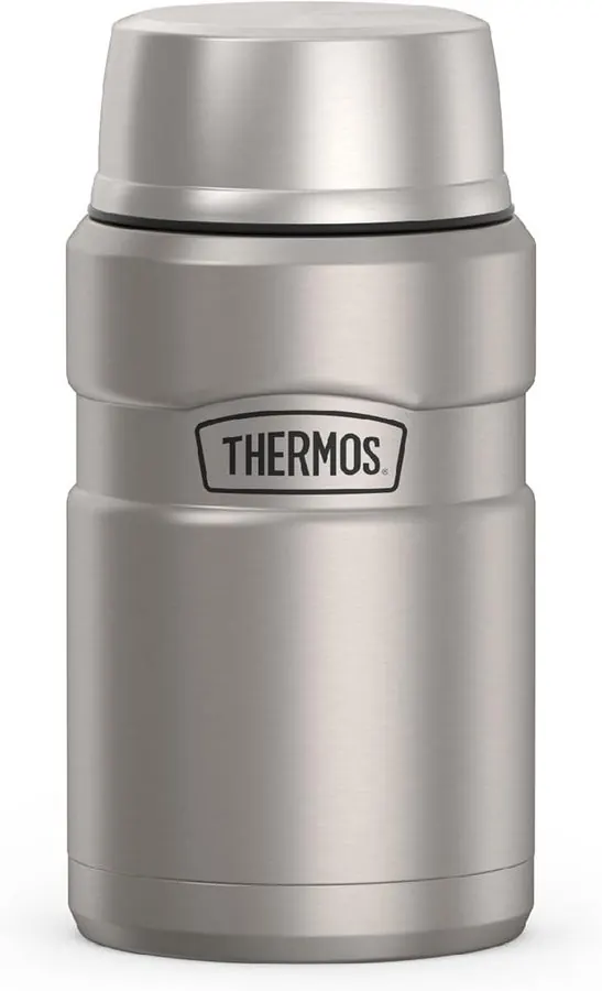 THERMOS Stainless King Food Jar with Bowl, 24 oz — Families who want a hot lunch at a cold trailhead