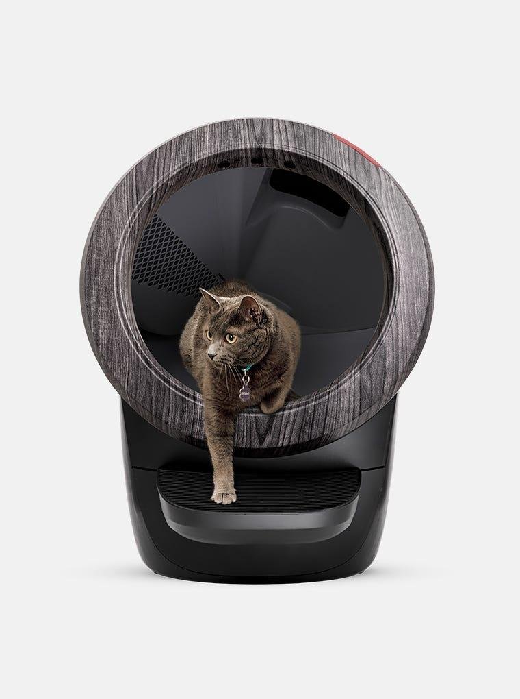 Litter Robot 4 product shot showing the innovative rotating globe design