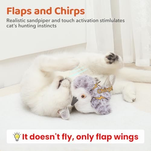 Potaroma Flapping Bird cat toy close up
