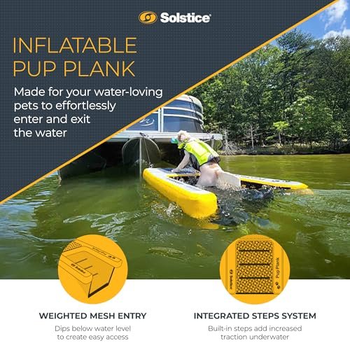 Dog walking up the Pup Plank ramp